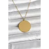 316L Çelik Gold Renk Ayetel Kürsi ve Allah Yazılı Kolye - TJ-BKO11055