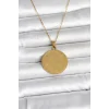 316L Çelik Gold Renk Ayetel Kürsi Yazılı Kolye - TJ-BKO11059