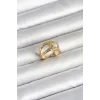 316L Çelik Gold Renk Düğüm Model Kadın Yüzük - TJ-BYK4165