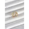 316L Çelik Gold Renk Zincir Model Kadın Yüzük - TJ-BYK4166