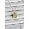 316L Çelik Zincir Gold Renk Ayıcık Model Açılabilir Kadın Kolye - TJ-BKO11036