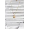 316L Çelik Zincir Gold Renk Pembe Papatya Model Kadın Kolye - TJ-BKO11030