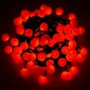 5 M 28 Led Kırmızı Işık Siyah Kablo Fişli