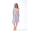 5370 ELBİSE-PEMBE GÜL DESEN