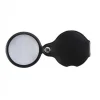 5X-50Mm-Mini Büyüteç Cepte Taşınan Optik Lens Katlanabilir Deri Kaplama Xx1051