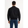 Arka Bomber Ceket - Siyah