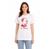 Atatürk Baskılı Tişört Kısa Kollu Bisiklet Yaka T-Shirt - Beyaz