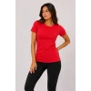 Basic Tişört Bisiklet Yaka Kısa Kol Günlük Yazlık Slim Fit T-Shirt - Kırmızı