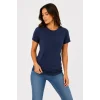 Basic Tişört Bisiklet Yaka Kısa Kol Günlük Yazlık Slim Fit T-Shirt - Lacivert