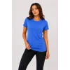 Basic Tişört Bisiklet Yaka Kısa Kol Günlük Yazlık Slim Fit T-Shirt - Mavi