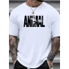 Baskılı Oversize Bisiklet Yaka T-shirt - Beyaz