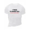 Baskılı Oversize Bisiklet Yaka T-shirt - Beyaz