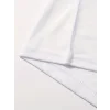 Baskılı Oversize Bisiklet Yaka T-shirt - Beyaz