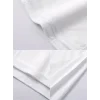 Baskılı Oversize Bisiklet Yaka T-shirt - Beyaz