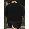 Baskılı Oversize Bisiklet Yaka T-shirt - Siyah