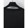 Baskılı Oversize Bisiklet Yaka T-shirt - Siyah