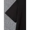 Baskılı Oversize Bisiklet Yaka T-shirt - Siyah