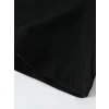 Baskılı Oversize Bisiklet Yaka T-shirt - Siyah