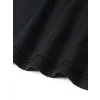 Baskılı Oversize Bisiklet Yaka T-shirt - Siyah