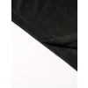 Baskılı Oversize Bisiklet Yaka T-shirt - Siyah