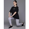Baskılı Oversize T-shirt - Siyah