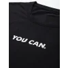 Baskılı Oversize T-shirt - Siyah