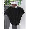 Baskılı T-shirt - Siyah