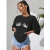 Baskılı T-shirt - Siyah