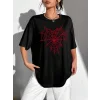 Baskılı T-shirt - Siyah