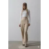 Beli Yarım Lastikli Palazzo Pantolon - Camel