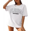 Bisiklet Yaka Baskılı T-shirt - Beyaz