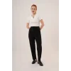 Çift Pens Detaylı Siyah Pantolon