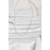 CM 14K Gold Renk Kalp Zincirli 60 cm Kadın Kolye - TJ-BKO10953