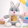 Doğum Günü Tişörtlü Peluş Tavşan