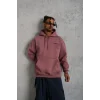 Erkek 98 Baskılı Kapşonlu Sweat - Gül Kurusu