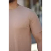 Erkek Ağaç Kabuğu Desenli Kısa Kollu T-shirt