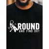 Erkek Around Baskılı Süprem T-shirt