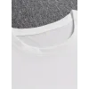 Erkek Baskılı Bisiklet Yaka Erkek T-shirt - Beyaz