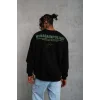 Erkek Baskılı Sweat - Siyah