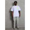 Erkek Baskılı T-Shirt Kısa Kol Bisiklet Yaka Regular Fit Rahat Kalıp Günlük Tişört - Beyaz