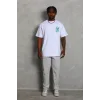 Erkek Baskılı T-Shirt Kısa Kol Bisiklet Yaka Regular Fit Rahat Kalıp Günlük Tişört - Beyaz