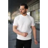 Erkek Bisiklet Yaka Petek Dokulu Kısa Kollu Triko Tişört