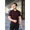 Erkek Çizgi Detaylı Yakalı Triko Tişört