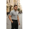 Erkek Düğme Yakalı Kısa Kollu Pamuk Triko Tişört