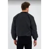Erkek Düz Bomber Ceket - Siyah