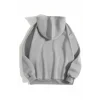 Erkek Düz Kapüşonlu Sweat - Boyalı Gri