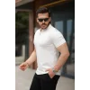 Erkek Fermuarlı Yaka Kısa Kollu Tişört