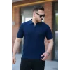 Erkek Fermuarlı Yakalı Kısa Kollu Tshirt