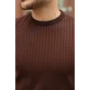 Erkek Fitilli Bisiklet Yaka Triko Tişört