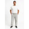 Erkek Fitilli Kadife Cepli Buggy Pantolon Oversize Rahat Kalıp - Gri